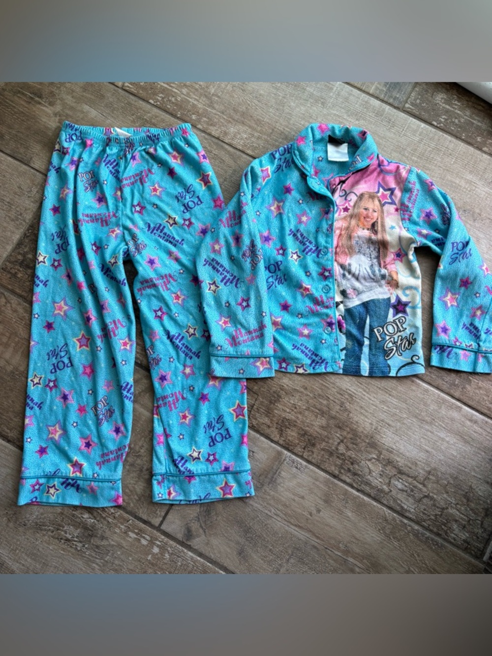 Y2K Disney  Girls Hannah Montana blue pyjama set Size small vintage
